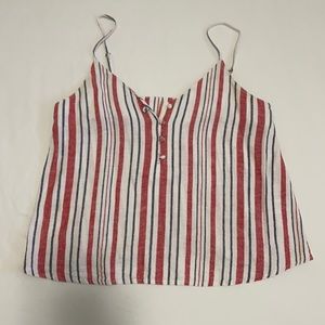 Red, white and blue crop top